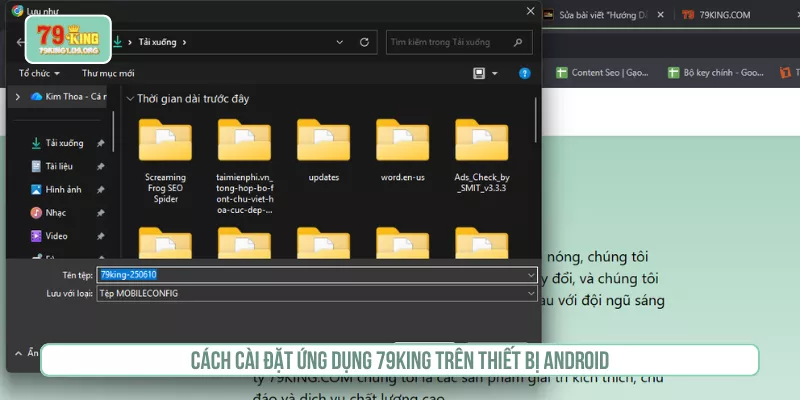 Cách cài đặt ứng dụng 79KING trên thiết bị Android
