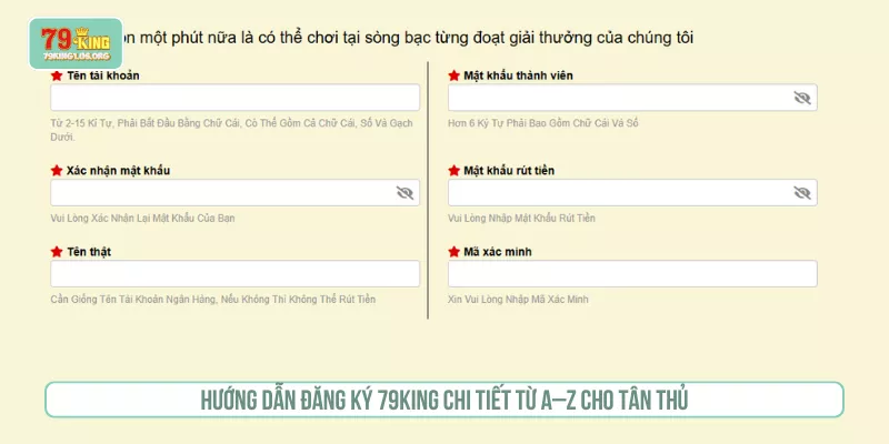 Hướng Dẫn Đăng Ký 79KING Chi Tiết Từ A–Z Cho Tân Thủ