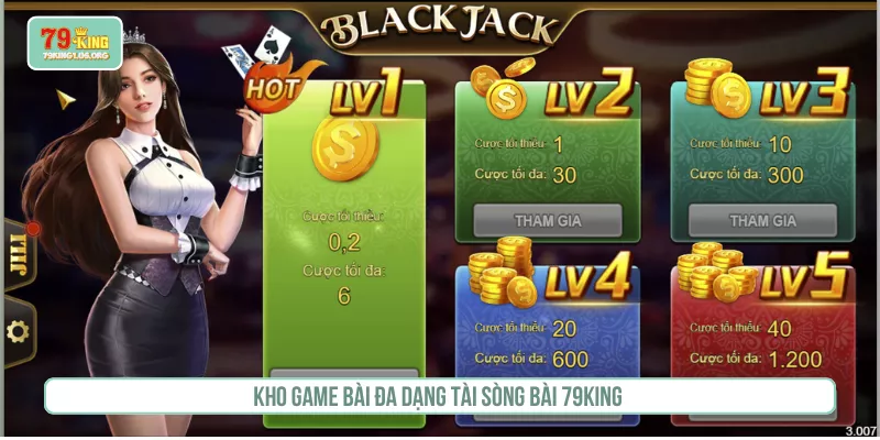 Kho game bài đa dạng tài sòng bài 79KING